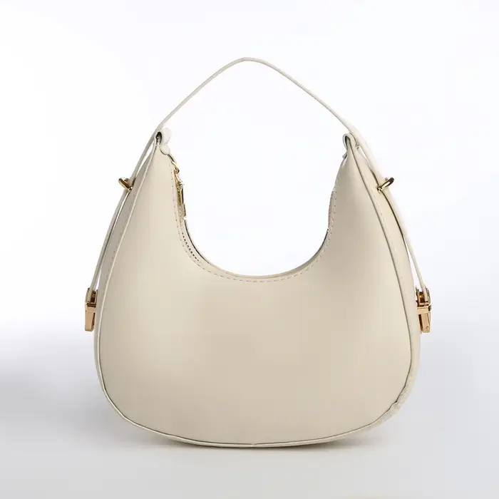 Сумка женская багет на молнии, 20.5&times;7&times;10.5 см, белая