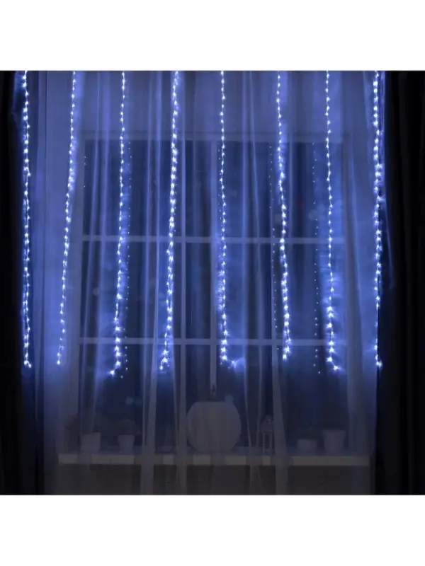 Гирлянда &laquo;Водопад&raquo; 2&times;1.5 м, IP20, прозрачная нить, 400 LED, свечение белое, 8 режимов, 220 В