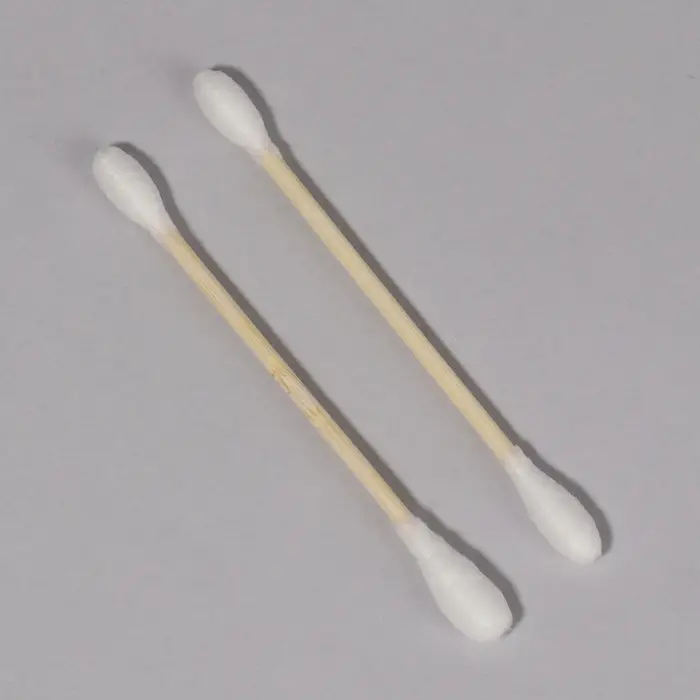 Ватные палочки на деревянной основе, биоразлагаемые, 7 см, 64 шт., в пластиковом органайзере