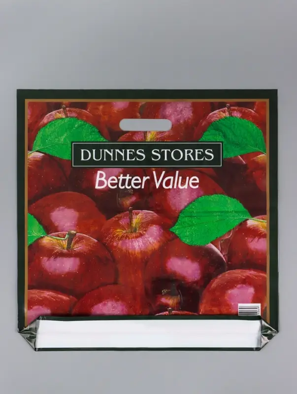 Пакет &laquo;Яблоко&raquo;, полиэтиленовый с вырубной ручкой, 45&times;45 + 3 см, 65 мкм