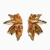 Серьги металл "Цветы половинки", цвет золото Серьги металл "Цветы половинки", цвет золото