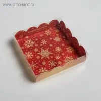 Коробка для кондитерских изделий с PVC крышкой «Новогоднего настроения», 13 х 13 х 3 см Коробка для кондитерских изделий с PVC крышкой «Новогоднего настроения», 13 х 13 х 3 см