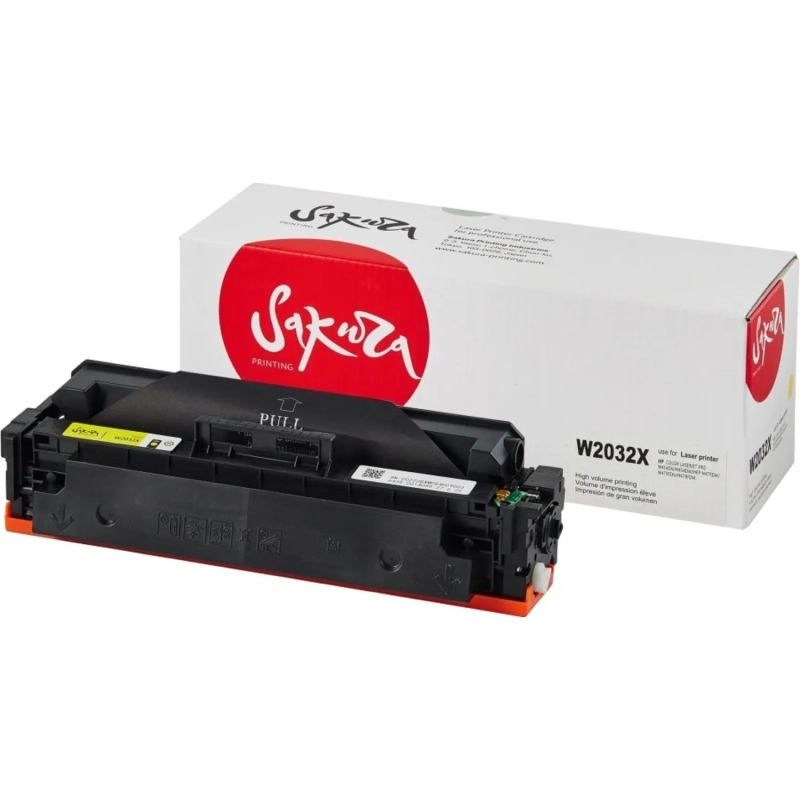Картридж лазерный Sakura W2032X жел. пов. емк. для HP LJ M454/MFP M479