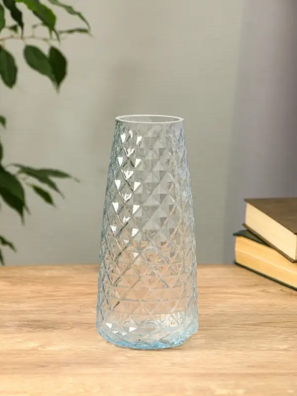 Ваза стекло настольная  Ваза стекло настольная "Иви" 21,5х9,5х6,5 см, прозрачный