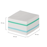 Блок для записей  запасной 9х9х5 цветной 65-80г