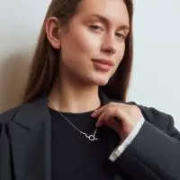 Кулон на цепочке &laquo;Молекула 01&raquo;, 42 см, цвет серебро