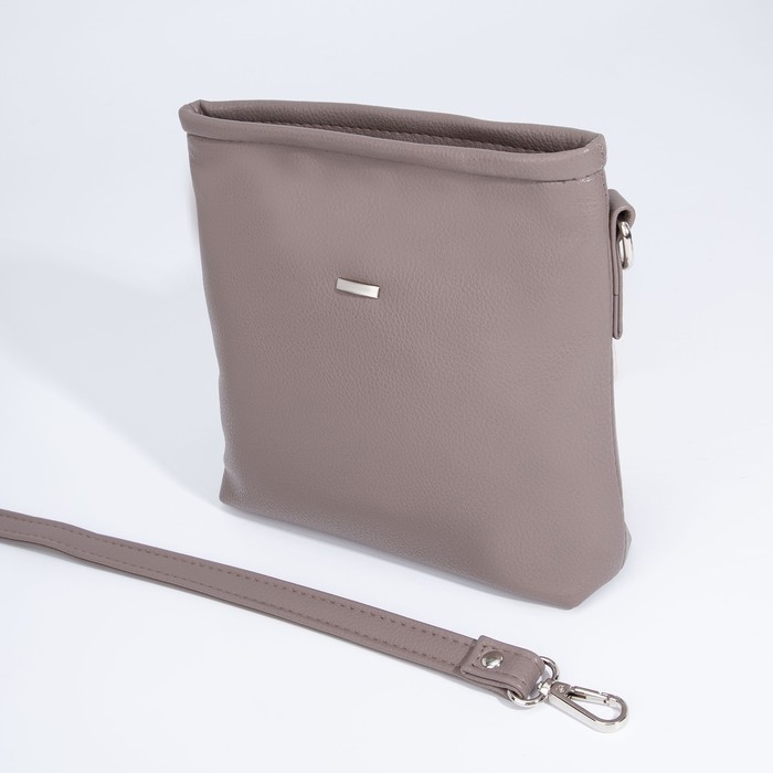 Сумка кросс-боди на молнии, цвет серо-бежевый Сумка кросс-боди на молнии, цвет серо-бежевый