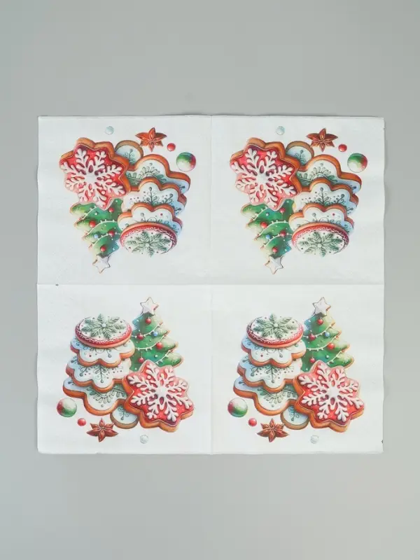 Салфетки бумажные двухслойные «Глазурь», 33х33, 20 шт