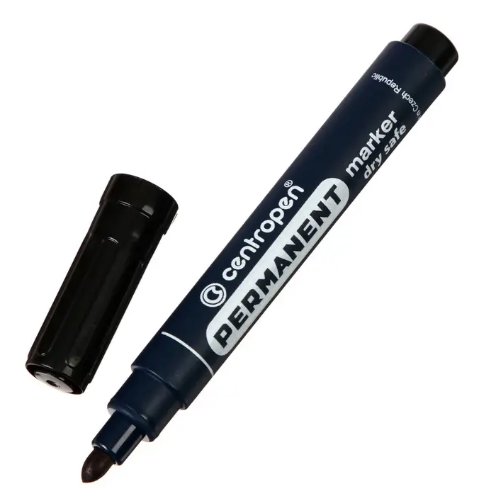 Маркер перманентный Centropen 8510, чёрный, узел 5.0 мм, линия 2.5 мм