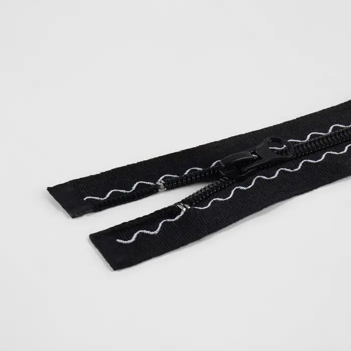 Молния «Спираль», №5, разъёмная, замок автомат, 60 см, чёрная Молния «Спираль», №5, разъёмная, замок автомат, 60 см, чёрная