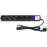 Сетевой фильтр Power Cube 6р/1,9м, 16А/3.5кВт,3x1,0, черн(SPG6-B1,9M)