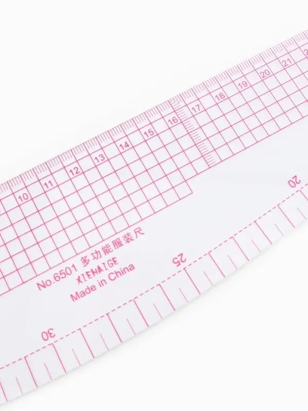 Лекало портновское метрическое &laquo;Бочок&raquo;, с проймой, 47&times;12.5 см, s=0.5 мм, прозрачное