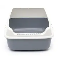 Лоток для кошек, 50.5&times;39&times;23 с, без сетки, пластик, серый
