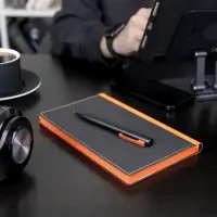 Ручка шариковая Inkolor, черная с красным