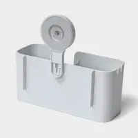 Полка для ванной Доляна Witlen, органайзер настенный, на липучке, 21&times;19&times;9 см, белая