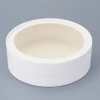 Коробка подарочная круглая с окном, завальцованная, белая, 18&times;6 см