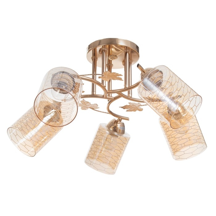 Люстра Люстра "Кейти" 5х60Вт Е27 Золото 52х52х28см