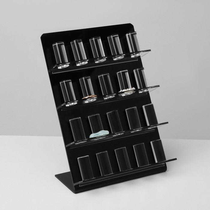 Подставка под кольца 4 ряда, 20 мест, 16&times;8&times;23,5