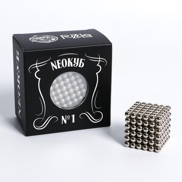 Неокуб №1 5мм, серебро, 216 шариков Неокуб №1 5мм, серебро, 216 шариков