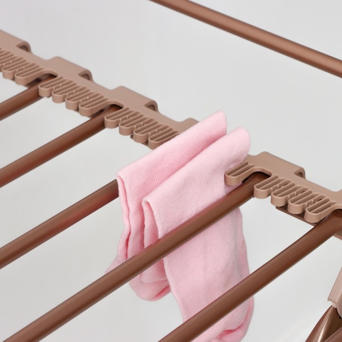 Сушилка для белья напольная, рабочая длина 18 м, цвет розовое золото Сушилка для белья напольная, рабочая длина 18 м, цвет розовое золото