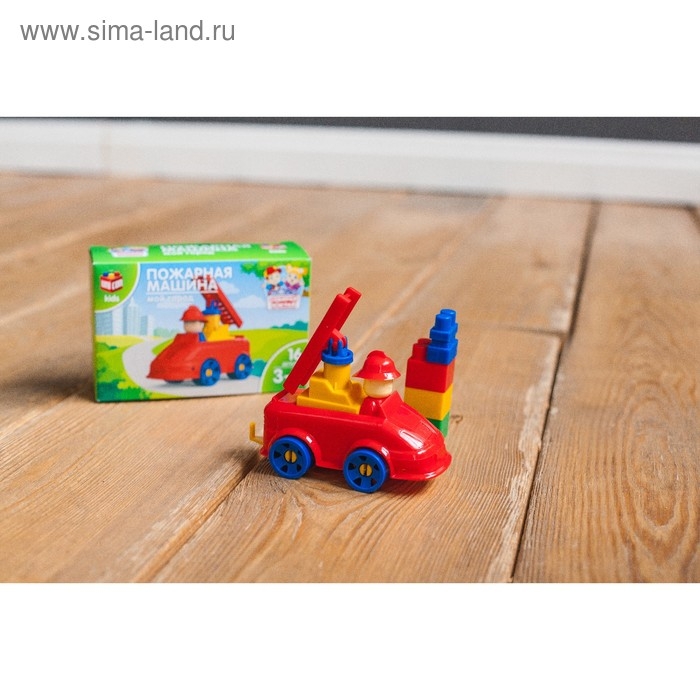 Конструктор «МОЙ ГОРОД: Пожарная машина», 16 деталей Конструктор «МОЙ ГОРОД: Пожарная машина», 16 деталей