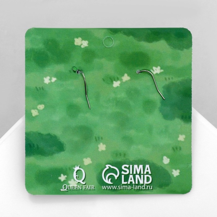 Серьги ассорти «Радость» барашки, цвет красно-серый в серебре Серьги ассорти «Радость» барашки, цвет красно-серый в серебре