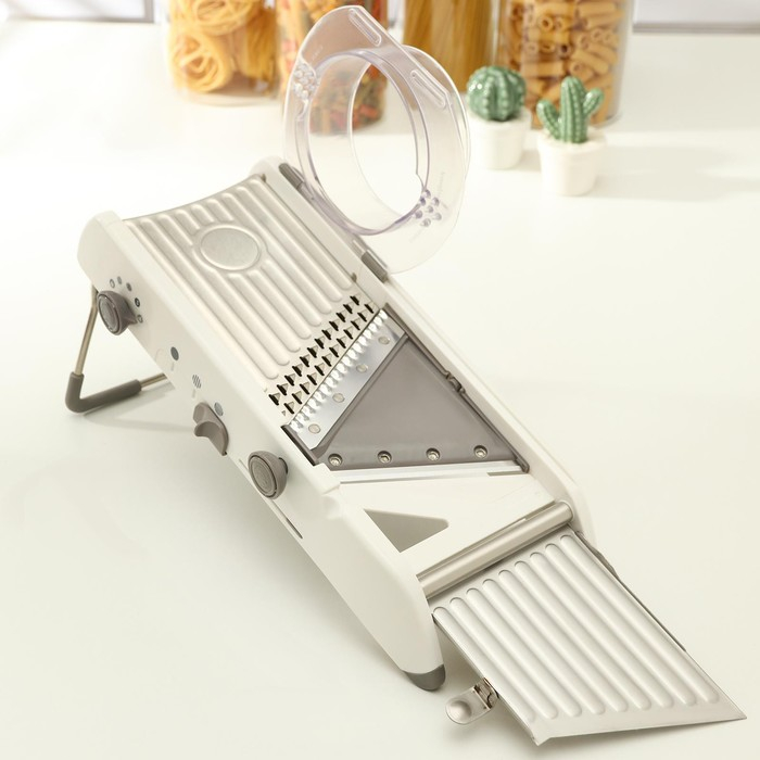 Овощерезка Magistro Stormy, с контролируемым углом нарезания, нержавеющая сталь, 35×15×14 см, цвет белый Овощерезка Magistro Stormy, с контролируемым углом нарезания, нержавеющая сталь, 35×15×14 см, цвет белый