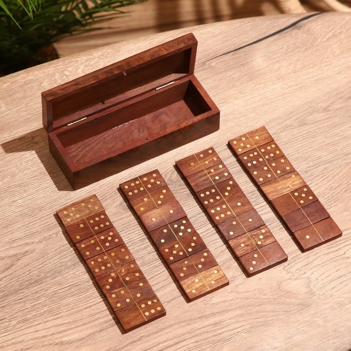 Игра настольная  Игра настольная "Домино" 20х7х5,5 см, дерево шишам