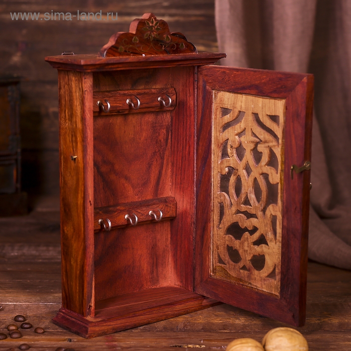 Ключница Ключница "Узоры" дерево 28х16х6 см