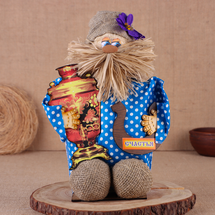 Оберег-домовой Оберег-домовой "Эксклюзив, с самоваром и подковой", микс