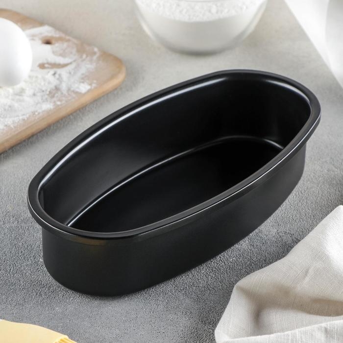 Форма для выпечки «Кекс», 23×12×5,5 см, антипригарное покрытие, цвет чёрный Форма для выпечки «Кекс», 23×12×5,5 см, антипригарное покрытие, цвет чёрный