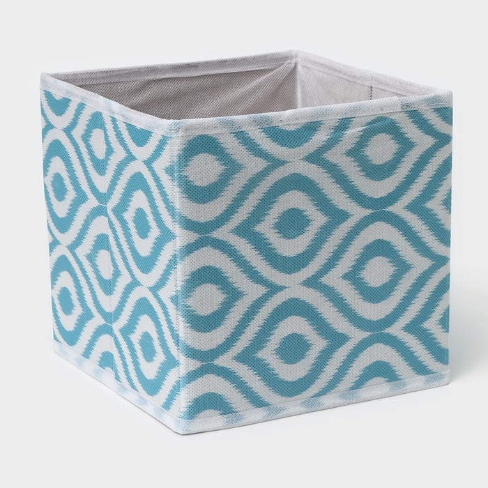 Короб для хранения Доляна «Лагуна», 19×19×19 см, цвет бирюзовый