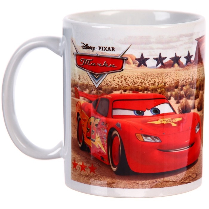 Кружка сублимация, 350 мл Кружка сублимация, 350 мл "Чемпион", Тачки МИКС