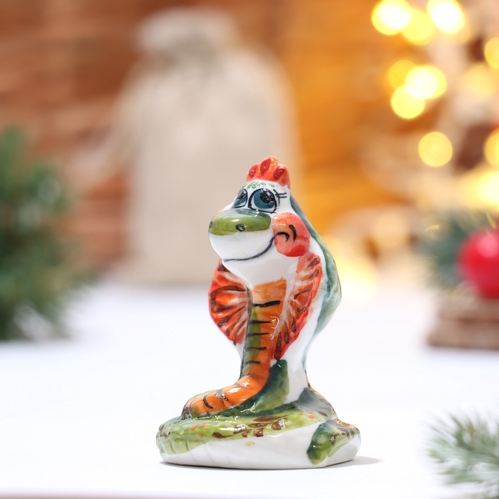 Сувенир символ года Сувенир символ года "Змея Принцесса" гжель, цвет