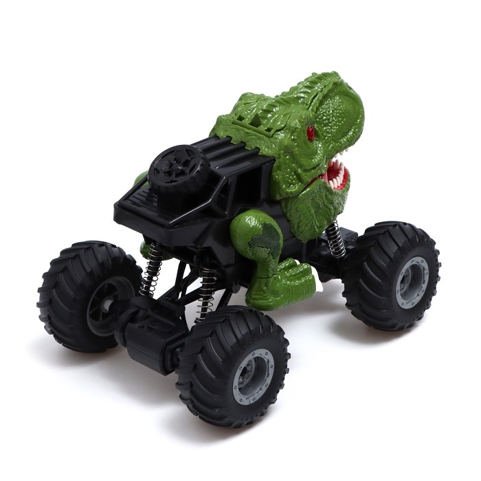 Джип радиоуправляемый DINO, свет и звук, дым, работает от аккумулятора, цвет зелёный Джип радиоуправляемый DINO, свет и звук, дым, работает от аккумулятора, цвет зелёный