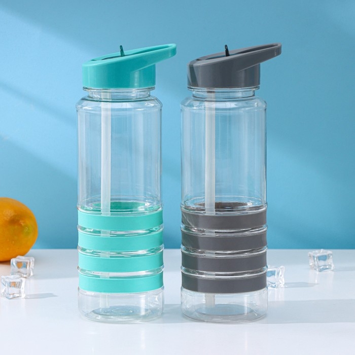 Бутылка с трубочкой Доляна «Спорт», 700 мл, 23,5×7,5×8,5 см, цвет МИКС Бутылка с трубочкой Доляна «Спорт», 700 мл, 23,5×7,5×8,5 см, цвет МИКС