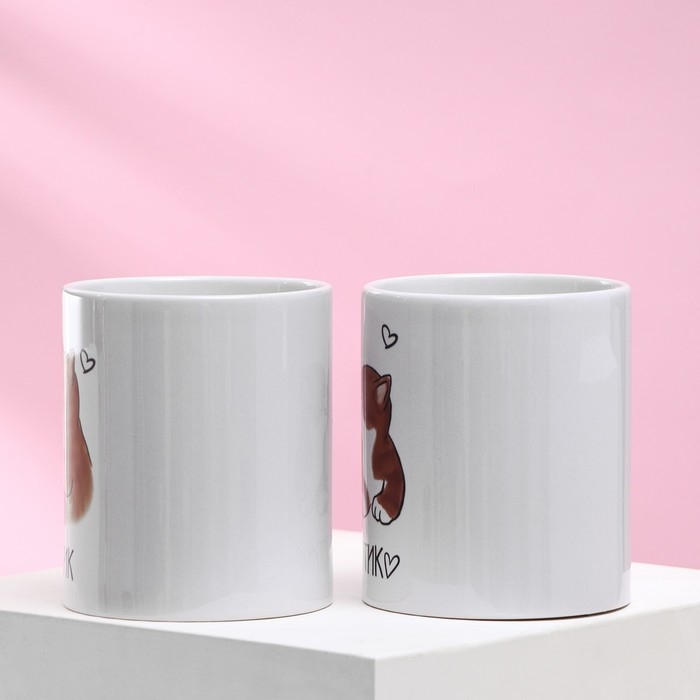 Набор кружек для двоих «Я котик, ты котик», 2 кружки, 320 мл
