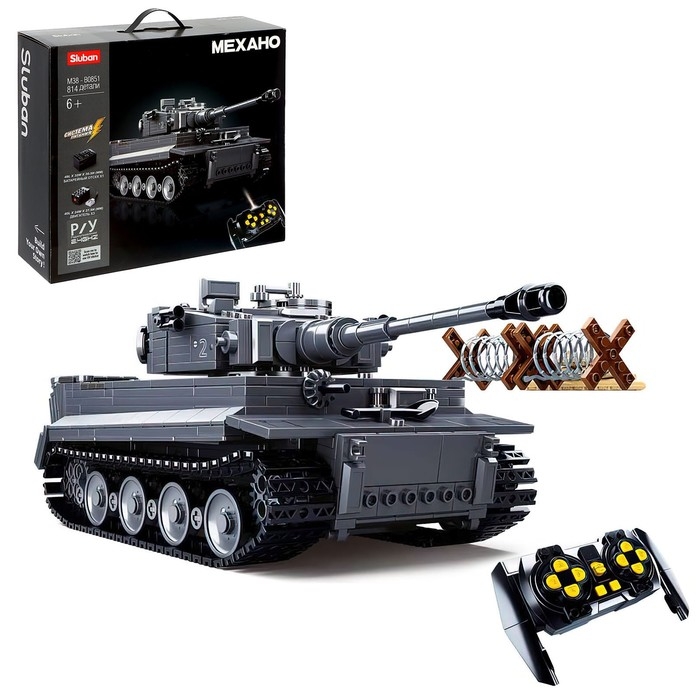 Конструктор Механо «Немецкий танк TIGER», радиоуправление, 814 деталей Конструктор Механо «Немецкий танк TIGER», радиоуправление, 814 деталей