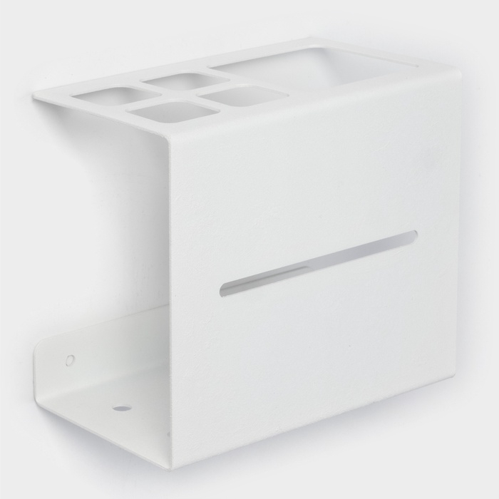 Держатель для зубных щёток «Лофт Арт», 13×7,5 см, цвет белый Держатель для зубных щёток «Лофт Арт», 13×7,5 см, цвет белый