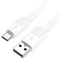 Кабель Hoco X84, Type-C - USB, 3 А, 1 м, передача данных, ПВХ, белый