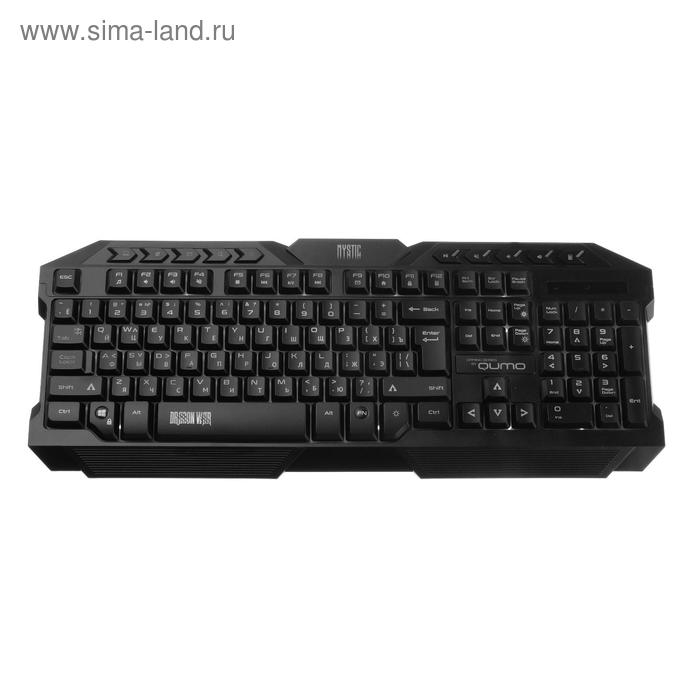 Комплект клавиатура+мышь+ковер Qumo Mystic K58/M76, проводная, мембран, 3200 dpi, USB,чёрный Комплект клавиатура+мышь+ковер Qumo Mystic K58/M76, проводная, мембран, 3200 dpi, USB,чёрный
