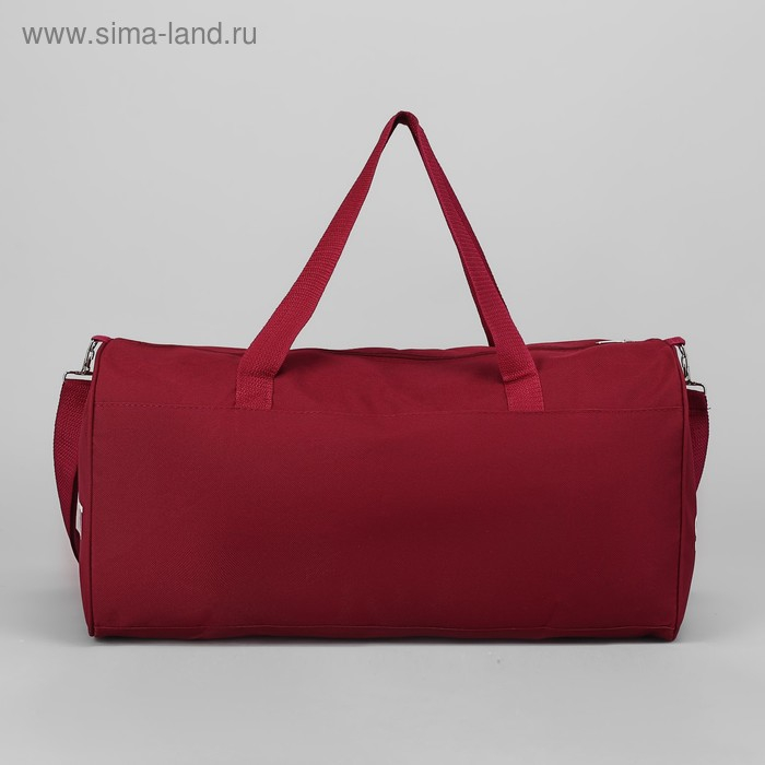 Сумка спортивная, отдел на молнии, длинный ремень, средний размер, цвет бордовый