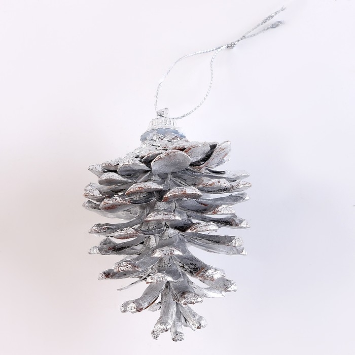 Новый год! Набор декоративных шишек, 6 шт., в серебрянном цвете, 17,5 × 11,5 × 6 см Новый год! Набор декоративных шишек, 6 шт., в серебрянном цвете, 17,5 × 11,5 × 6 см