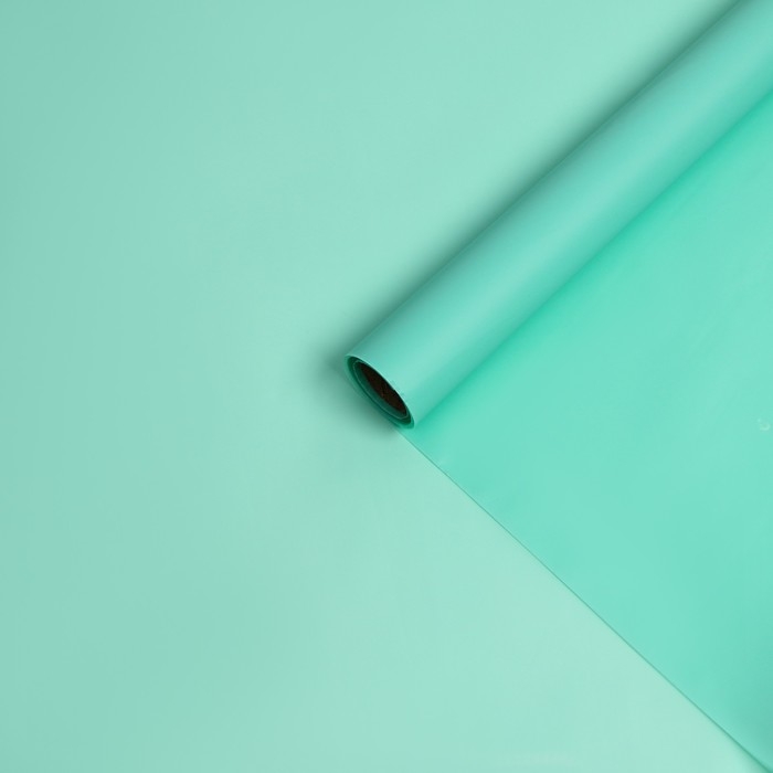 Пленка для цветов, матовая, аквамариновый, 58 см х 10 м