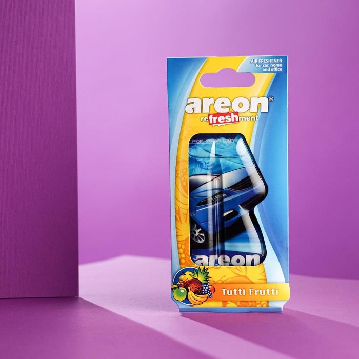 Ароматизатор на зеркало Areon Refreshment гелевый, тути фрути 704-025-906 Ароматизатор на зеркало Areon Refreshment гелевый, тути фрути 704-025-906