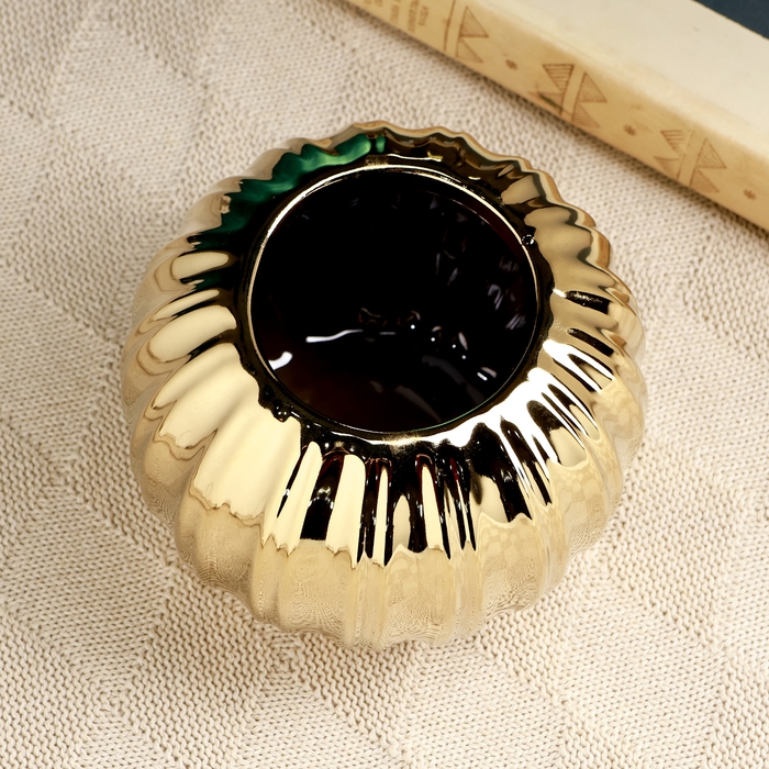 Кашпо  Кашпо "Лоис" золотое, 15х15х11см