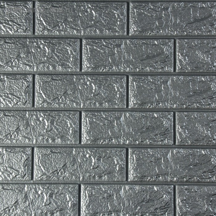 Самоклеящаяся ПВХ панель "Серый кирпич" 70 х 77см