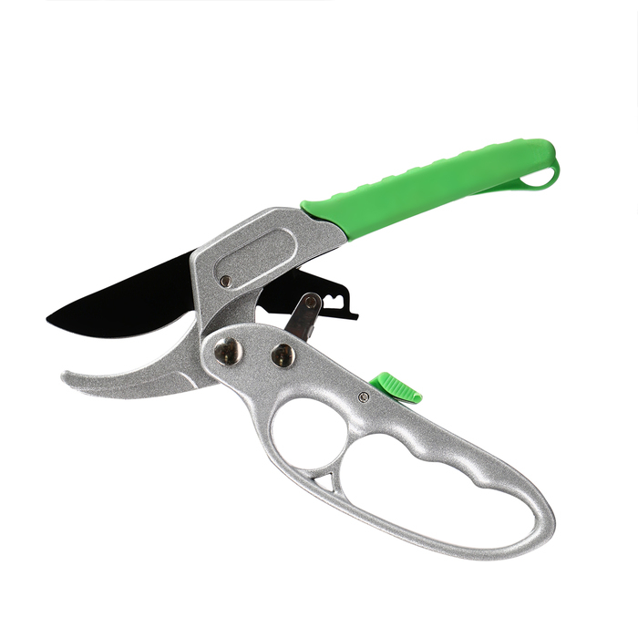 Секатор контактный, 7 Секатор контактный, 7" (18 см), с храповым механизмом, пластиковые ручки, Greengo