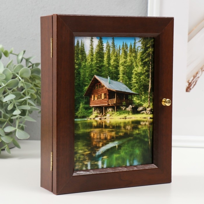 Ключница Ключница "Дом на берегу" 17х22 см орех