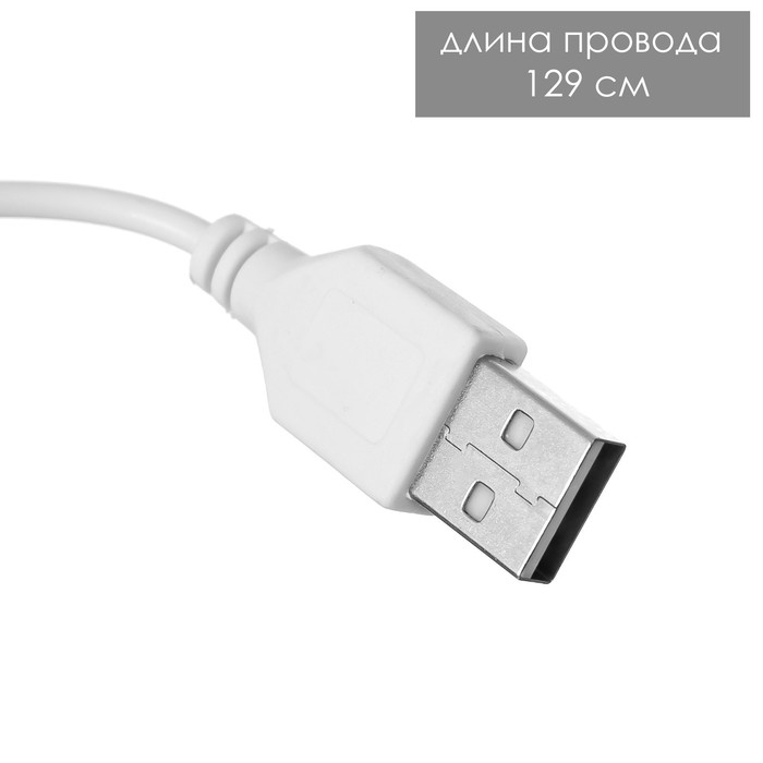 Лампа на прищепке  Лампа на прищепке "Свет" белый 13LED 1,5W провод USB 4x9x31,5 см RISALUX